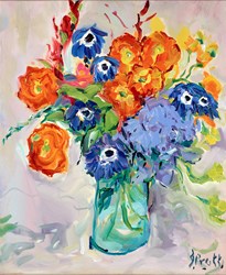 Jeffrey's Bouquet by Jeffrey Pratt - Original Painting on Board sized 20x24 inches. Available from Whitewall Galleries